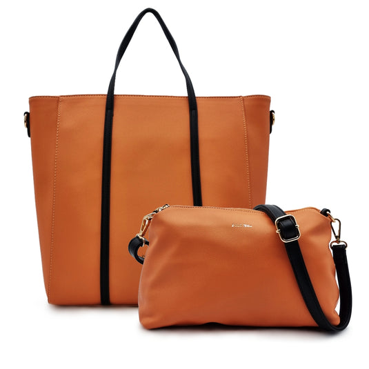 Tonal Handle Tote Bag 2-in-1 Bundle Set