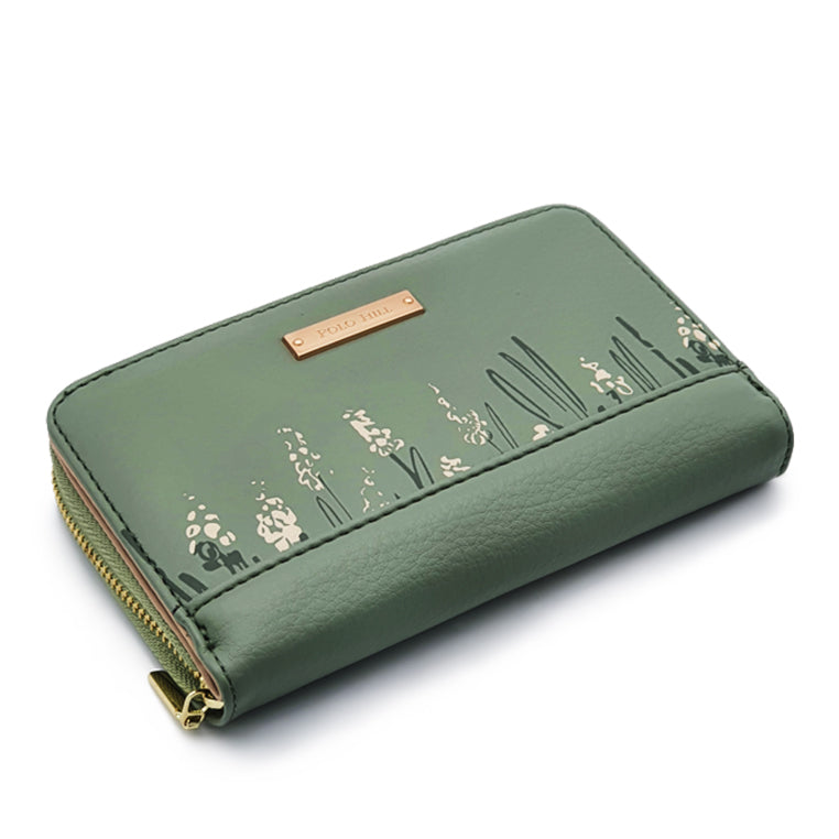 Load image into Gallery viewer, Snap Button Bi-Fold Wallet with Zipper
