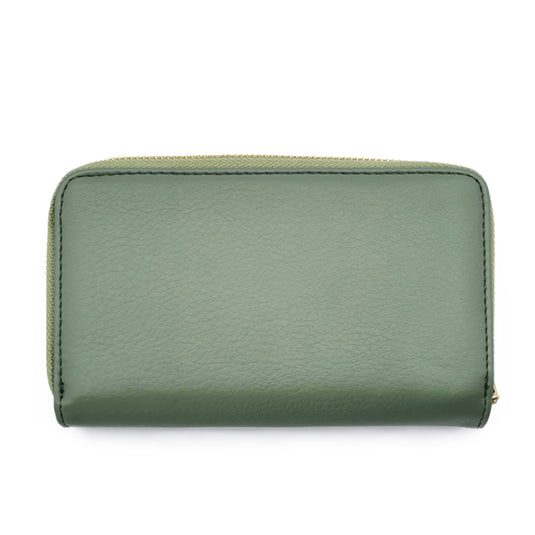 Snap Button Bi-Fold Wallet with Zipper