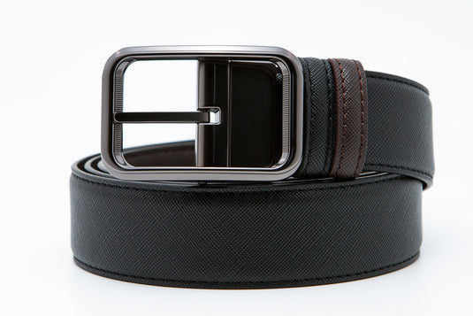 DUAL Loop Faux Leather 120cm Pin Buckle Belt Gift Box