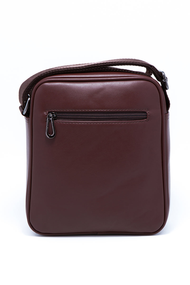 Load image into Gallery viewer, Oily Texture Crossbody Bag with Front Zip Pockets

