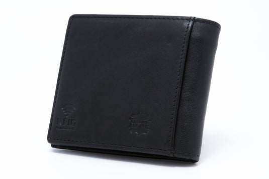 Genuine Leather RFID Protected Black BiFold Wallet