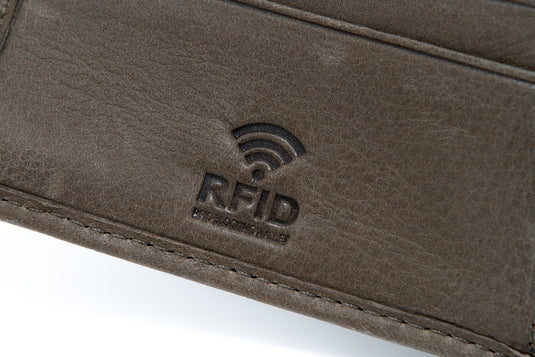 Genuine Leather RFID Protected Khaki BiFold Wallet