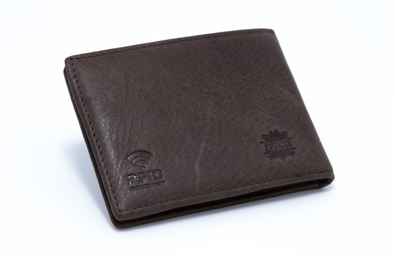 Load image into Gallery viewer, Slim Genuine Leather RFID Protected Genuine Leather BiFold Wallet
