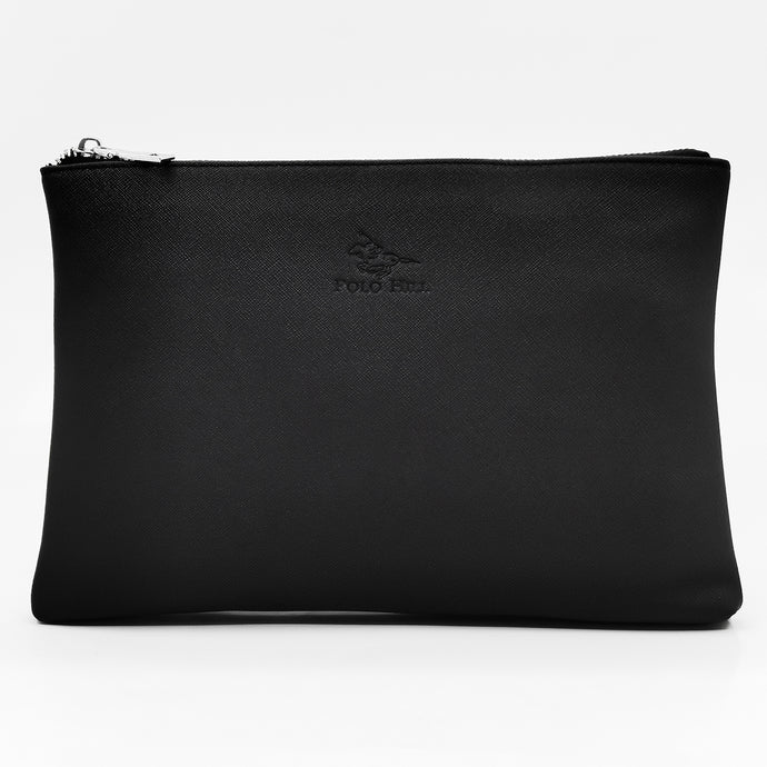 Zip Closure Hand Held Clutch Bag