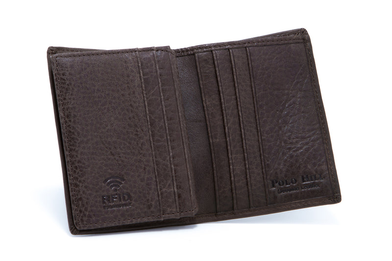 Load image into Gallery viewer, RFID Protected Genuine Leather BiFold Card Holder Wallet
