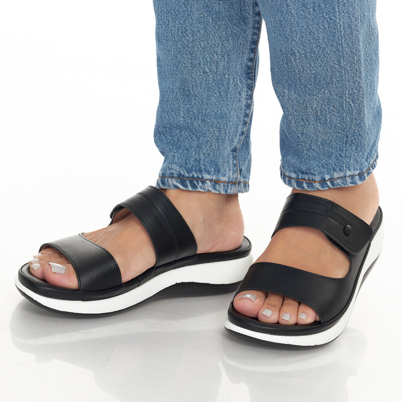 Load image into Gallery viewer, Two-Tone MidSole Sliders with Velcro Fastening
