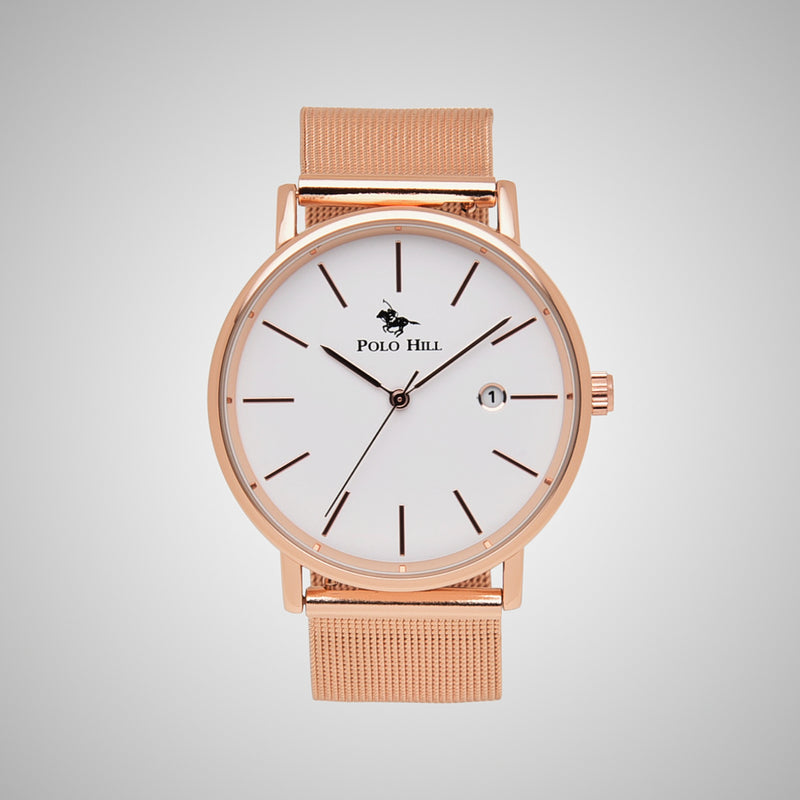 Load image into Gallery viewer, Round Dial Quartz Milanese Alloy Mesh White Dial Fashion Watch
