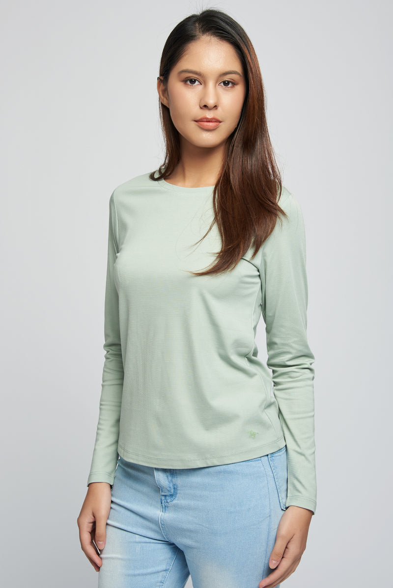 Load image into Gallery viewer, Ladies Long Sleeve Round Neck Tee
