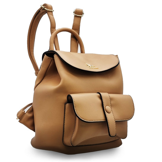 Vanita Snap Button Flap Backpack