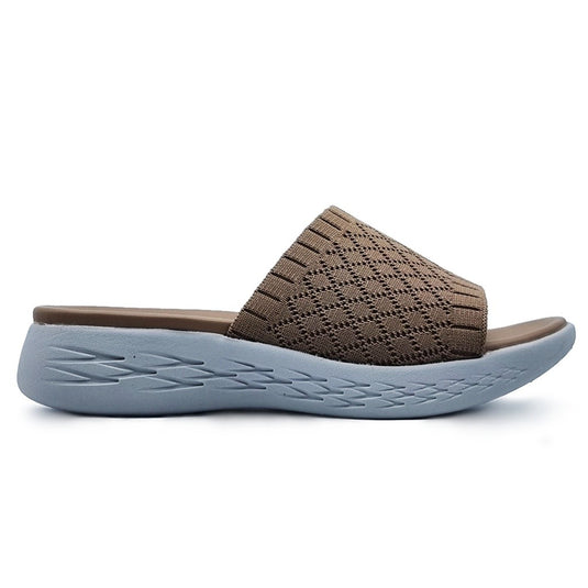 Woven Fabric Band Slide Sandals