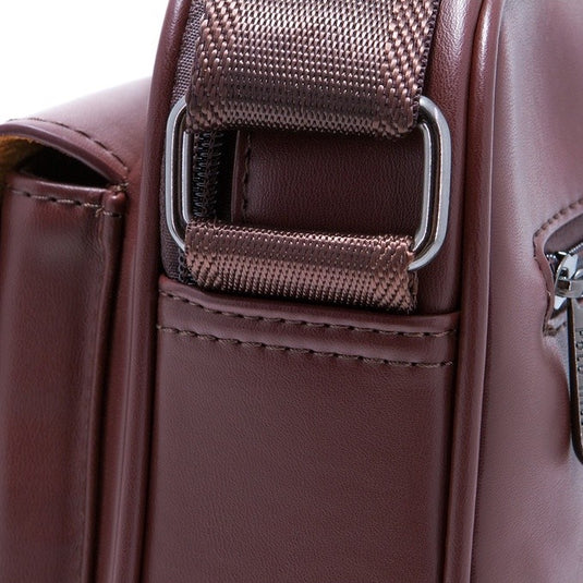 Oily Texture Half Flap Crossbody Bag