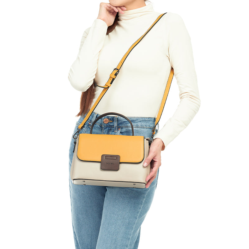 Load image into Gallery viewer, Mellow Crossbody Sling Bag - Yellow Accent
